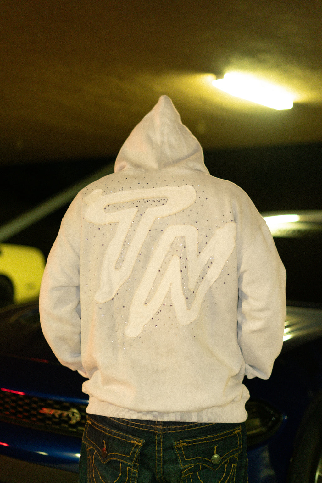 APPLIQUE RHINESTONE HOODIE